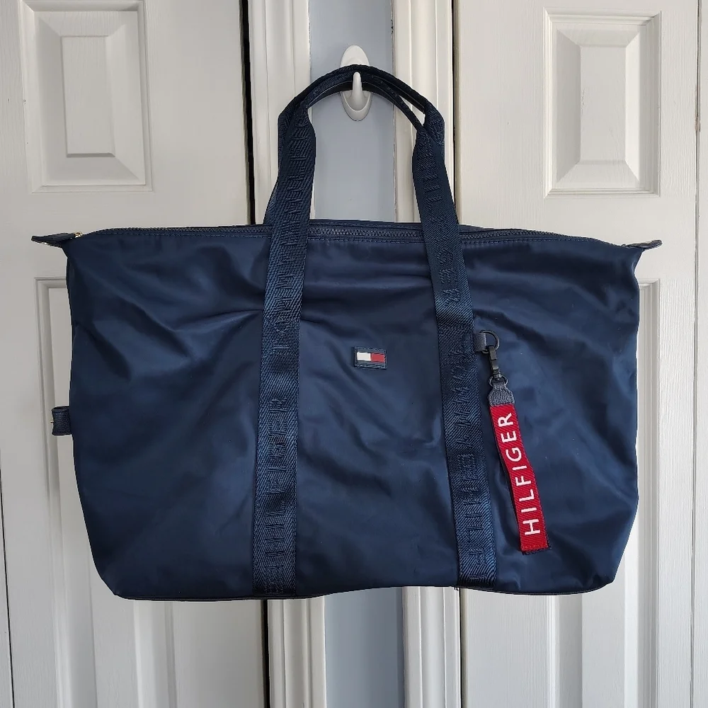 Tommy Hilfiger Navy Weekender Nylon Bag Travel